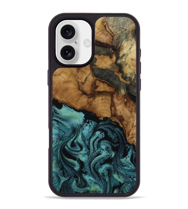 iPhone 16 Plus Wood Phone Case - Lulu (Green, 817664)