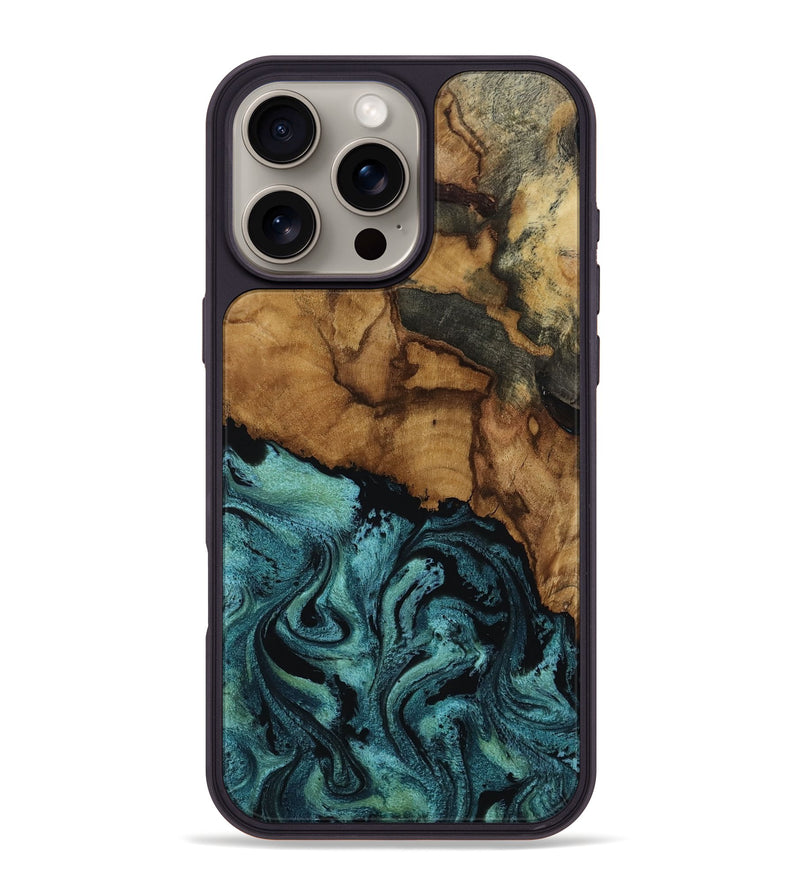 iPhone 16 Pro Max Wood Phone Case - Lulu (Green, 817664)