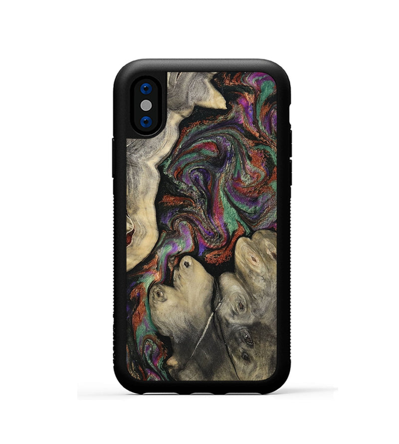 iPhone Xs Wood Phone Case - Doyle (Green, 817665)