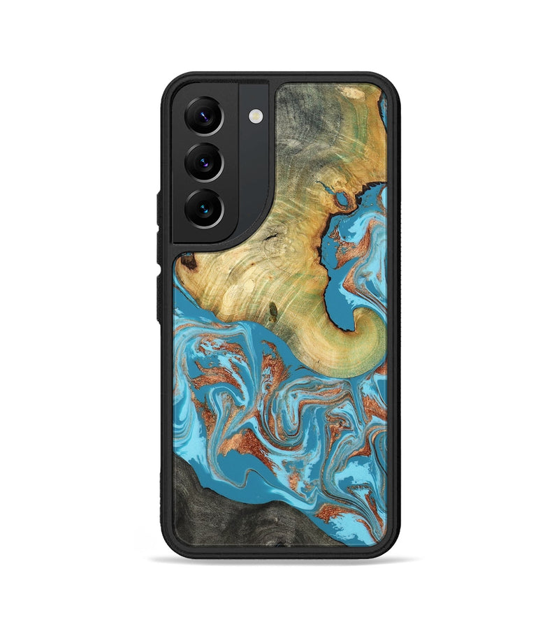 Galaxy S22 Wood Phone Case - Taliyah (Teal & Gold, 817668)