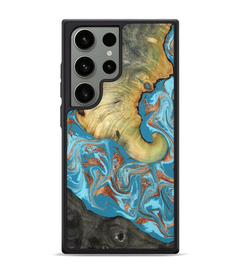 Galaxy S24 Ultra Wood Phone Case - Taliyah (Teal & Gold, 817668)