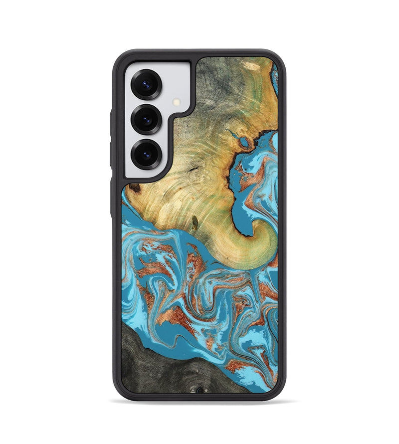Galaxy S25 Wood Phone Case - Taliyah (Teal & Gold, 817668)