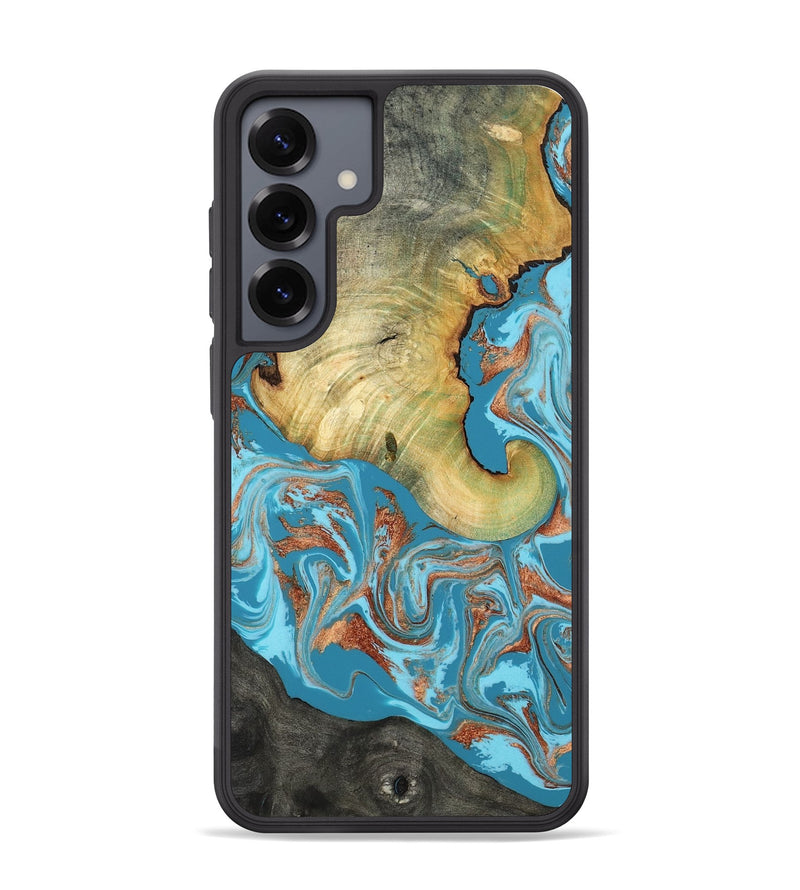 Galaxy S25 Plus Wood Phone Case - Taliyah (Teal & Gold, 817668)