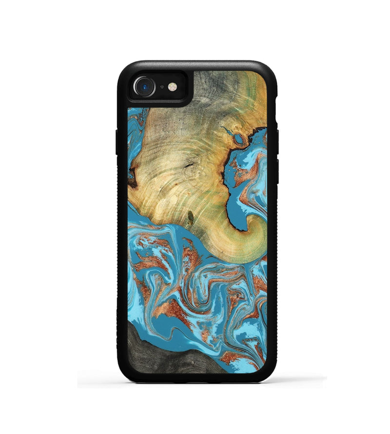 iPhone SE Wood Phone Case - Taliyah (Teal & Gold, 817668)