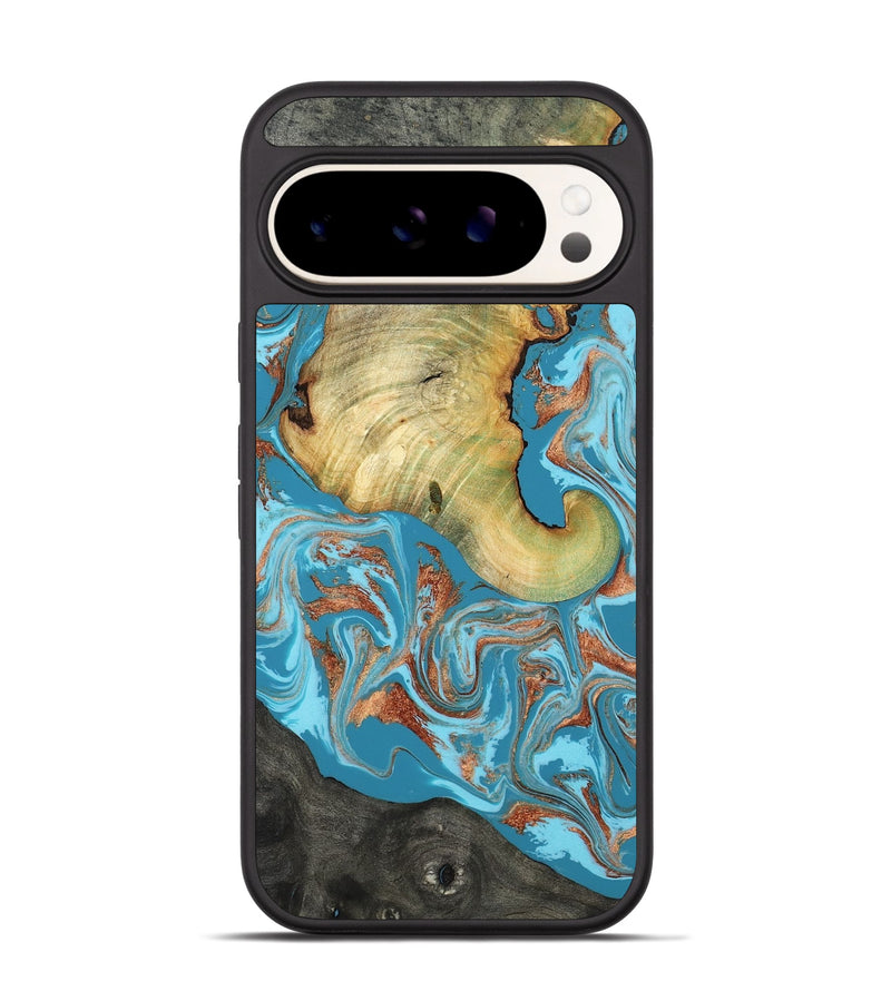 Pixel 9 Wood Phone Case - Taliyah (Teal & Gold, 817668)
