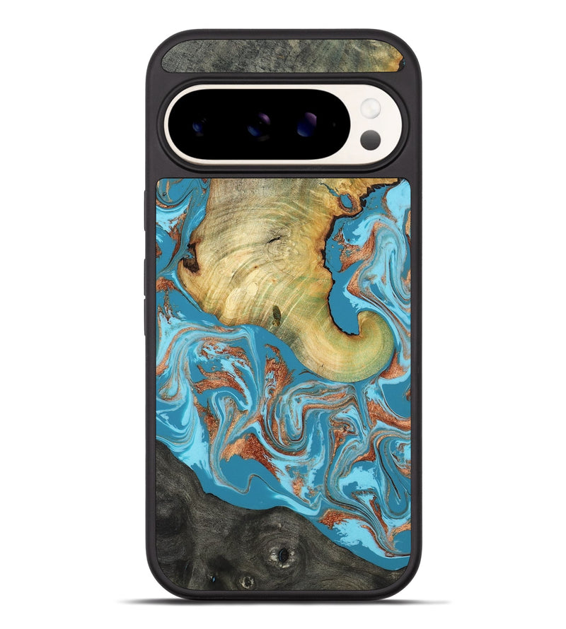 Pixel 9 Pro XL Wood Phone Case - Taliyah (Teal & Gold, 817668)