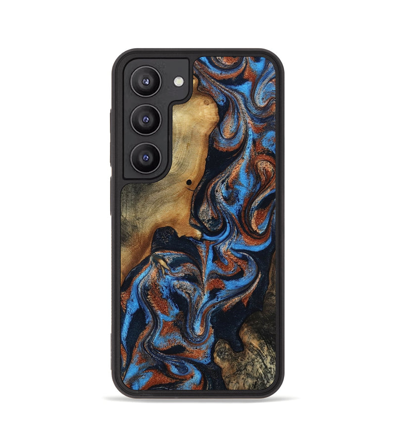 Galaxy S23 Wood Phone Case - Ami (Teal & Gold, 817670)