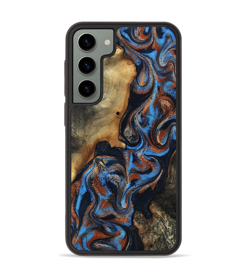 Galaxy S23 Plus Wood Phone Case - Ami (Teal & Gold, 817670)