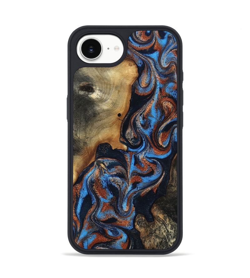 iPhone 16e Wood Phone Case - Ami (Teal & Gold, 817670)