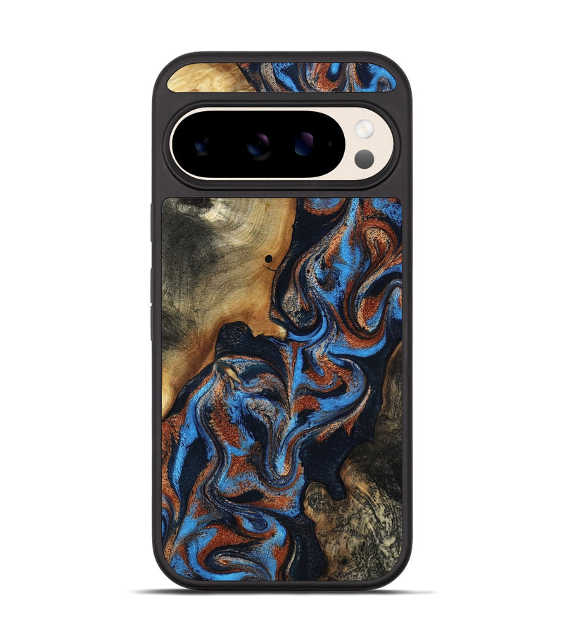 Pixel 10 Wood Phone Case - Ami (Teal & Gold, 817670)
