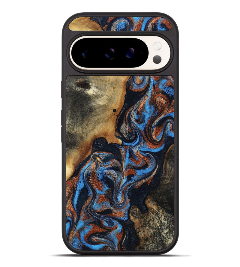 Pixel 9 Pro XL Wood Phone Case - Ami (Teal & Gold, 817670)