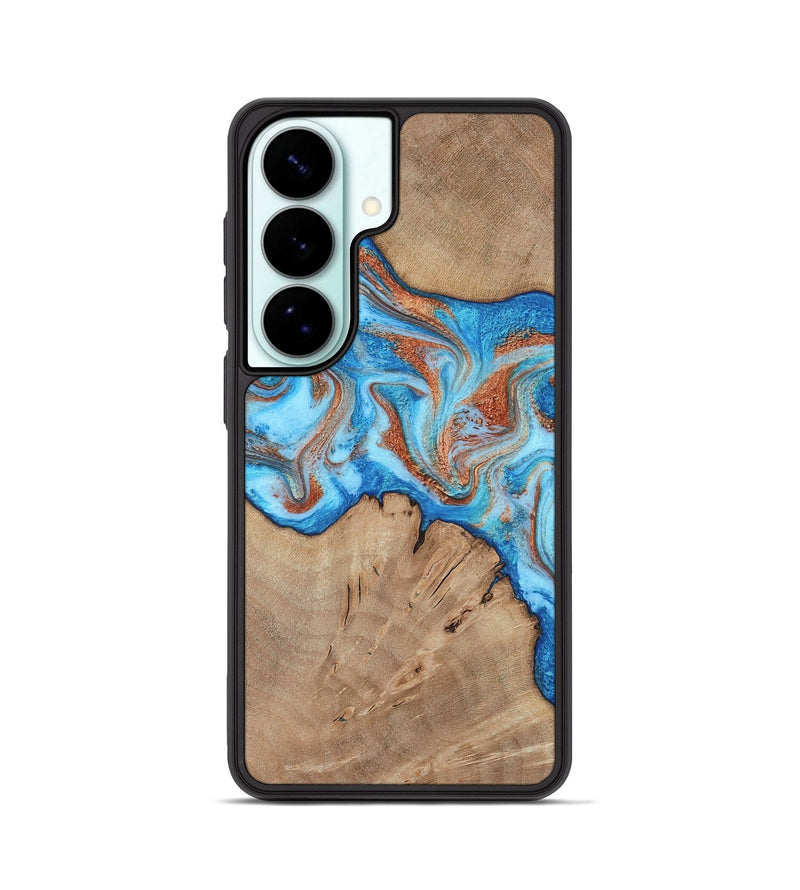 Galaxy S26 Wood Phone Case - Zayne (Teal & Gold, 817671)