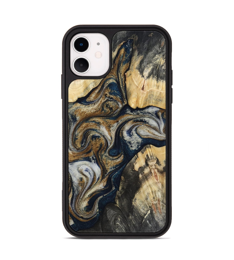 iPhone 11 Wood Phone Case - Massimo (Black & White, 817673)