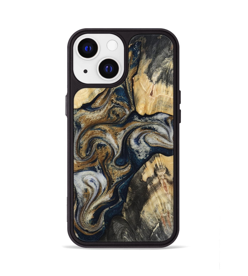 iPhone 13 Wood Phone Case - Massimo (Black & White, 817673)