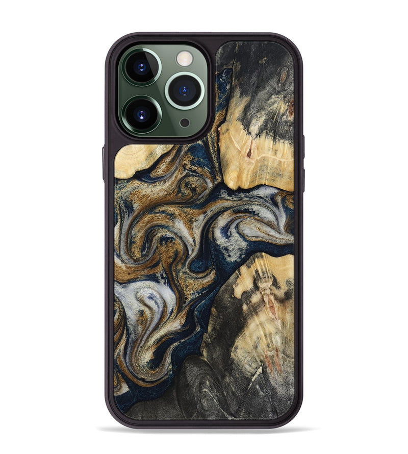 iPhone 13 Pro Max Wood Phone Case - Massimo (Black & White, 817673)