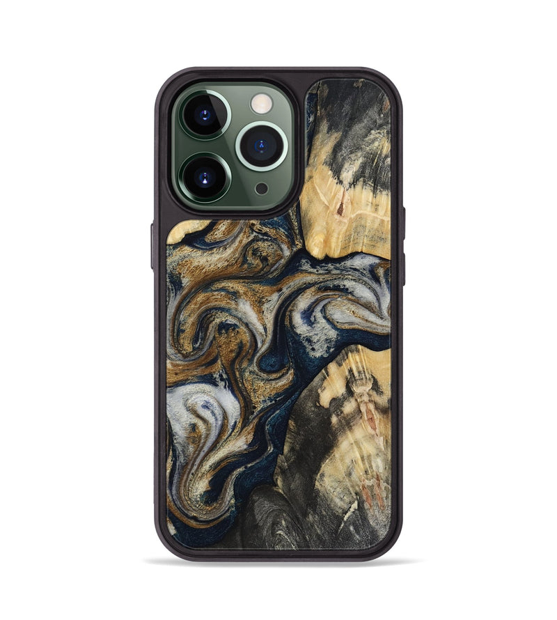 iPhone 13 Pro Wood Phone Case - Massimo (Black & White, 817673)
