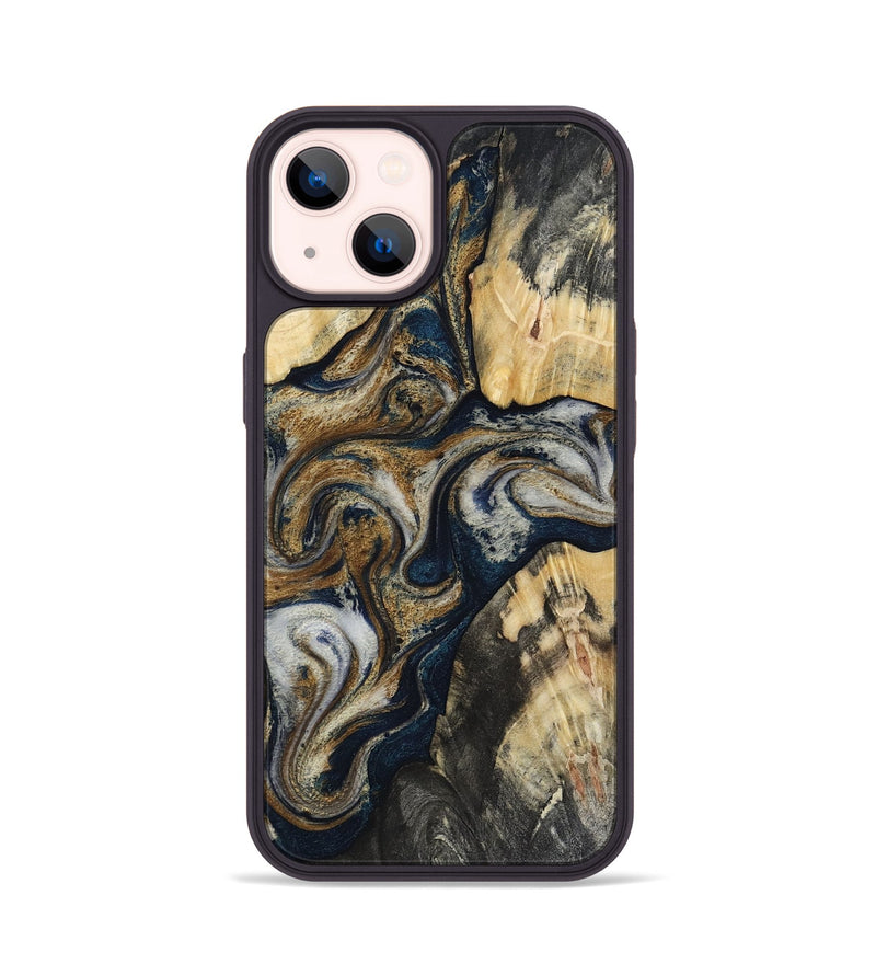 iPhone 14 Wood Phone Case - Massimo (Black & White, 817673)
