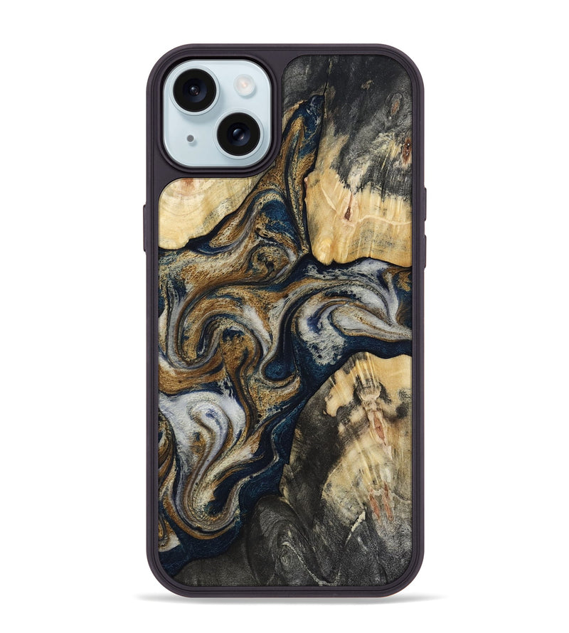 iPhone 15 Plus Wood Phone Case - Massimo (Black & White, 817673)