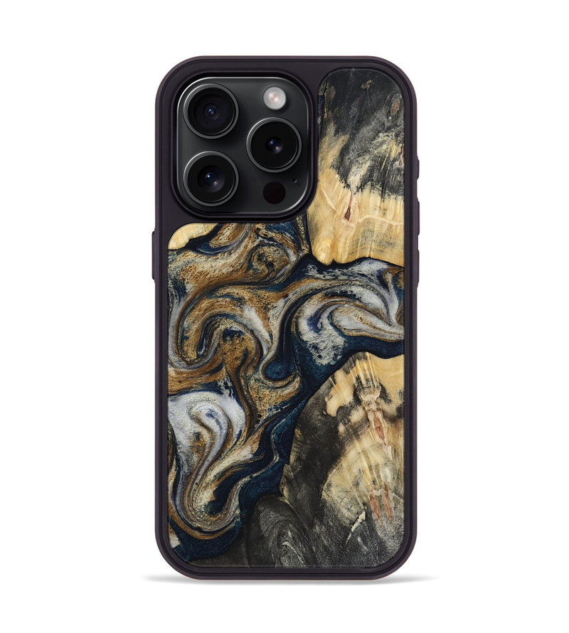iPhone 15 Pro Wood Phone Case - Massimo (Black & White, 817673)