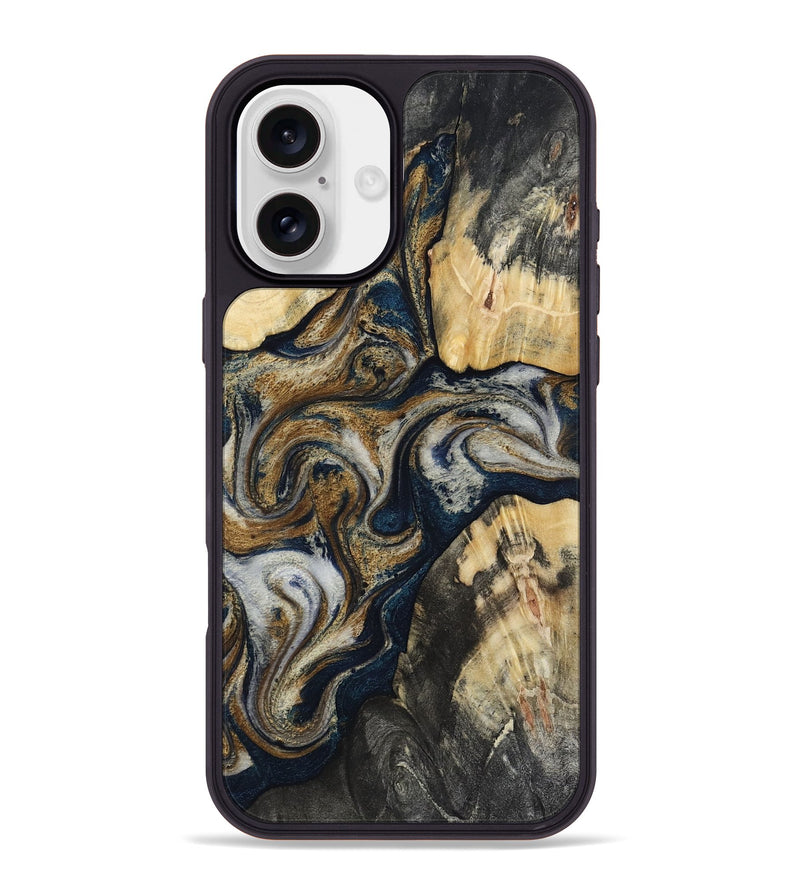 iPhone 16 Plus Wood Phone Case - Massimo (Black & White, 817673)