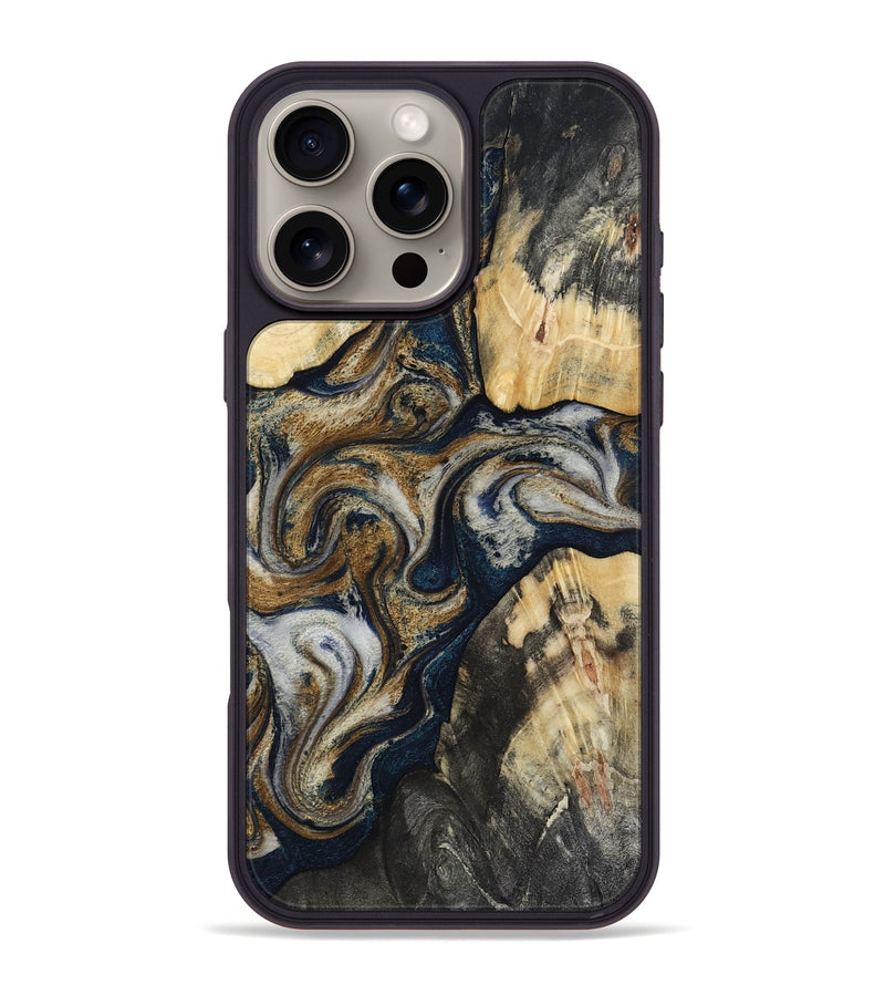 iPhone 16 Pro Max Wood Phone Case - Massimo (Black & White, 817673)