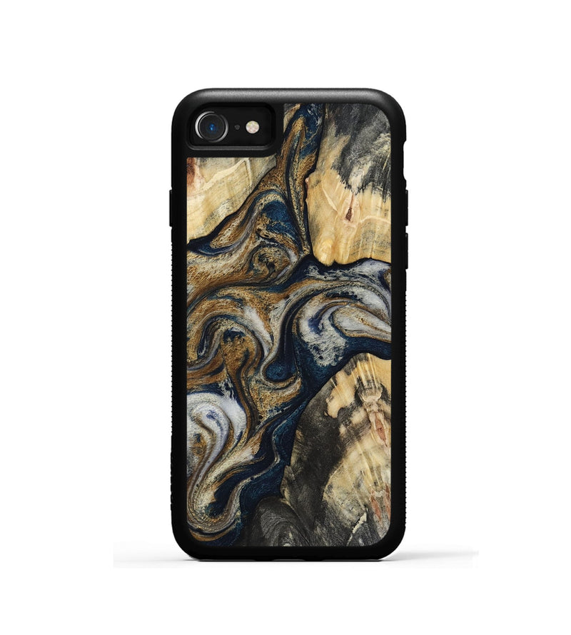 iPhone SE Wood Phone Case - Massimo (Black & White, 817673)