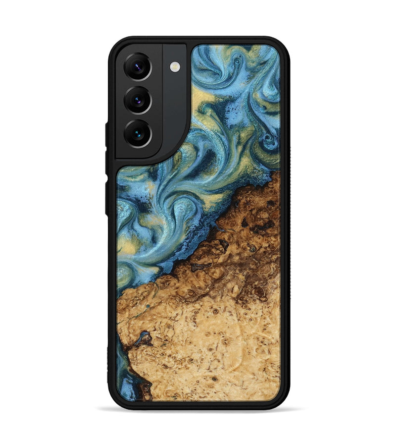 Galaxy S22 Plus Wood Phone Case - Marlin (Teal & Gold, 817674)