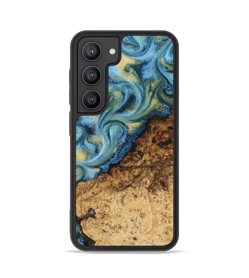 Galaxy S23 Wood Phone Case - Marlin (Teal & Gold, 817674)