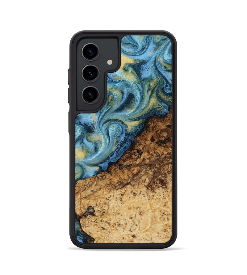 Galaxy S24 Wood Phone Case - Marlin (Teal & Gold, 817674)