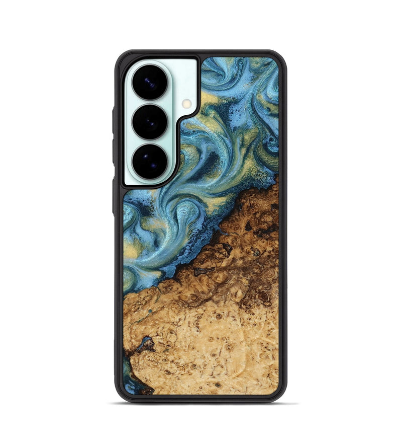 Galaxy S26 Wood Phone Case - Marlin (Teal & Gold, 817674)