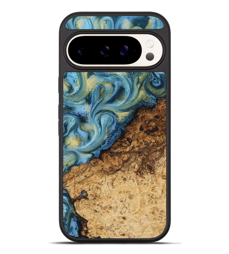 Pixel 9 Pro XL Wood Phone Case - Marlin (Teal & Gold, 817674)