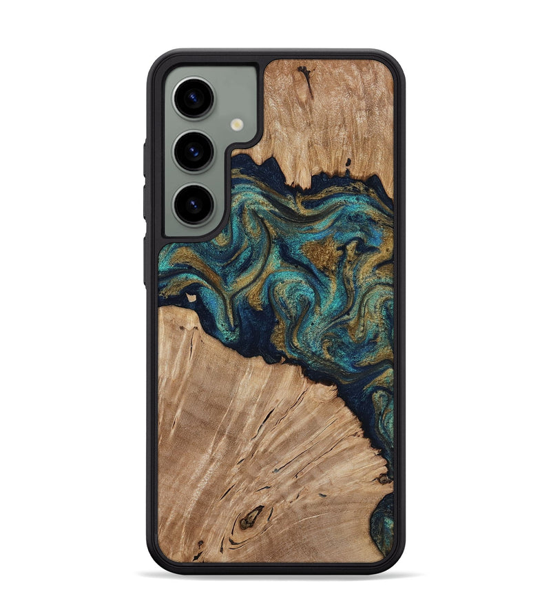 Galaxy S24 Plus Wood Phone Case - Kayli (Teal & Gold, 817675)