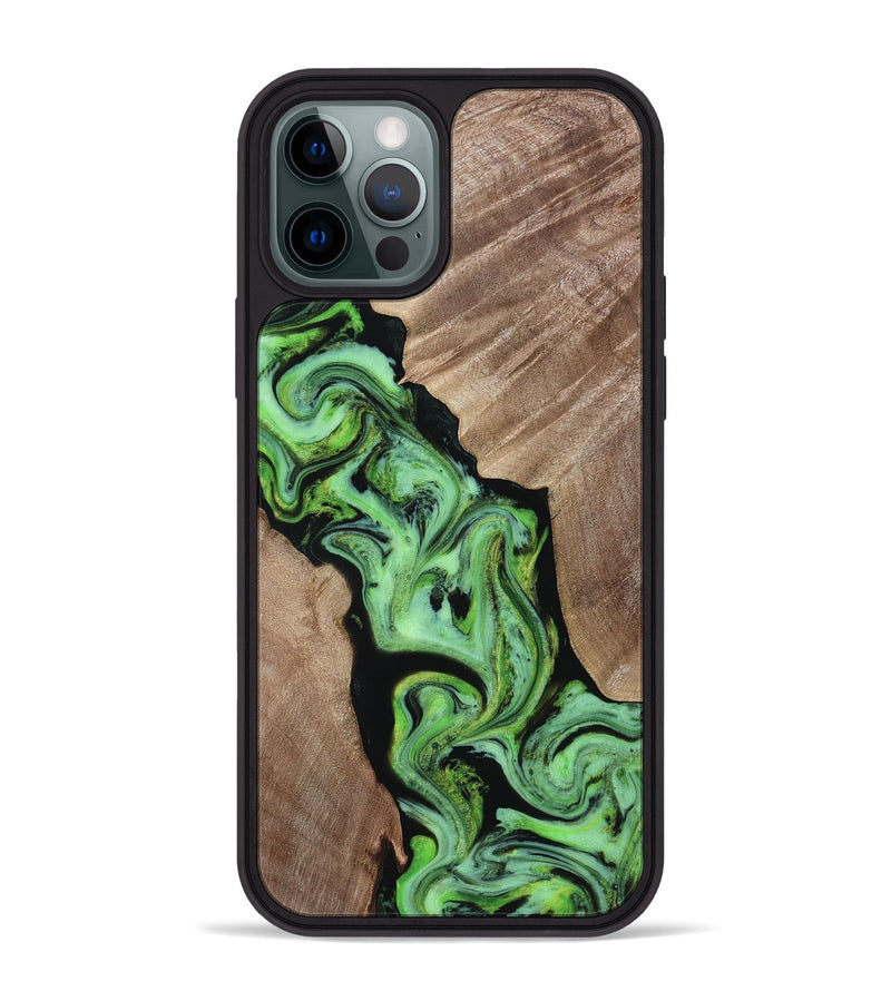 iPhone 12 Pro Max Wood Phone Case - Van (Neon, 817677)