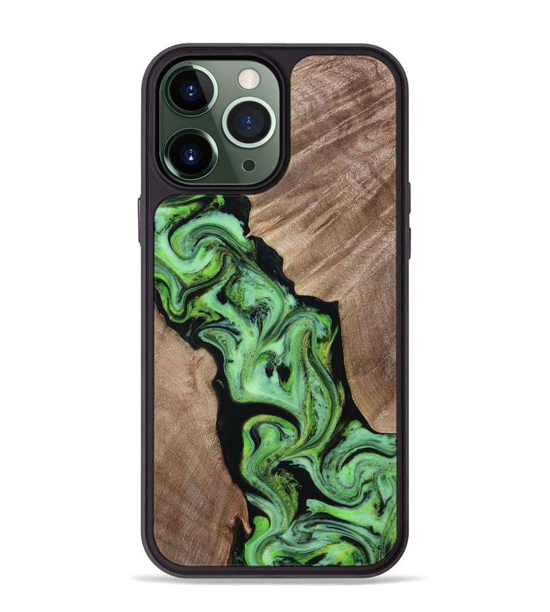 iPhone 13 Pro Max Wood Phone Case - Van (Neon, 817677)
