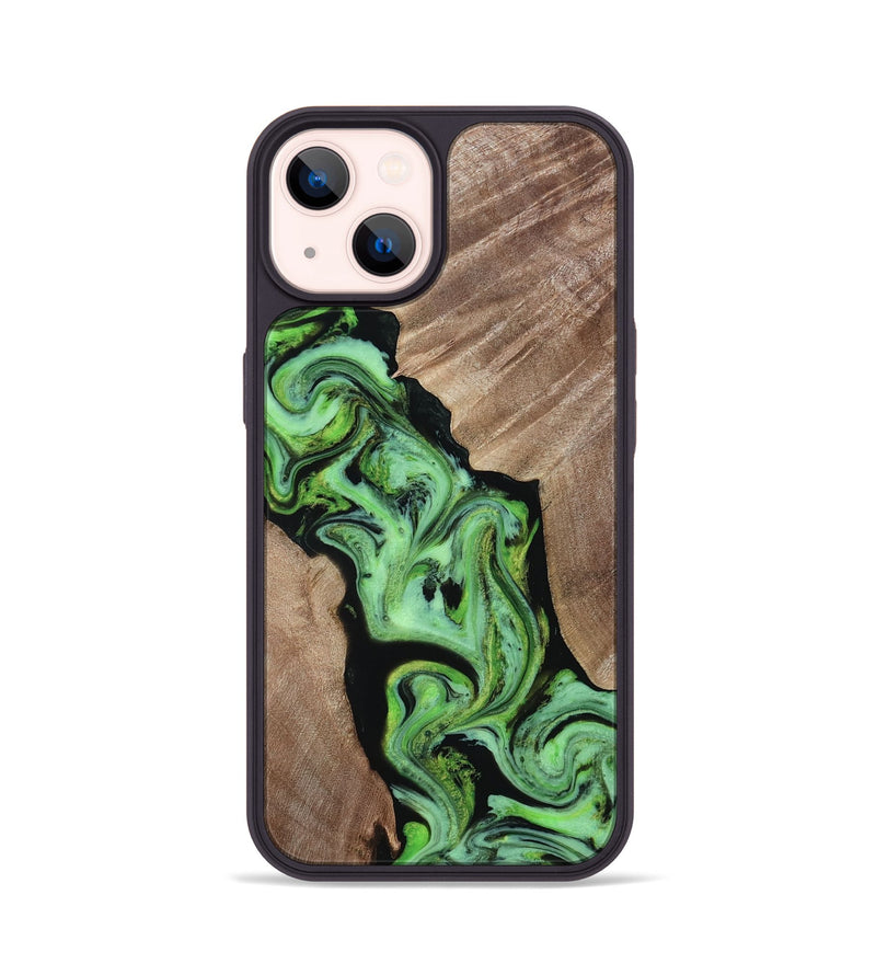iPhone 14 Wood Phone Case - Van (Neon, 817677)