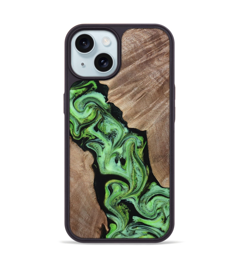 iPhone 15 Wood Phone Case - Van (Neon, 817677)