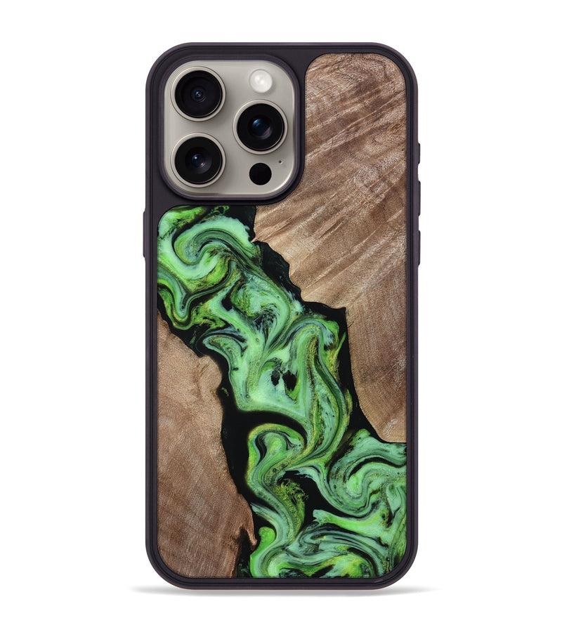 iPhone 15 Pro Max Wood Phone Case - Van (Neon, 817677)