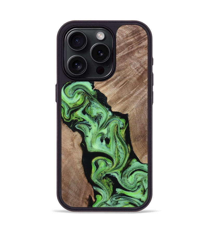iPhone 15 Pro Wood Phone Case - Van (Neon, 817677)