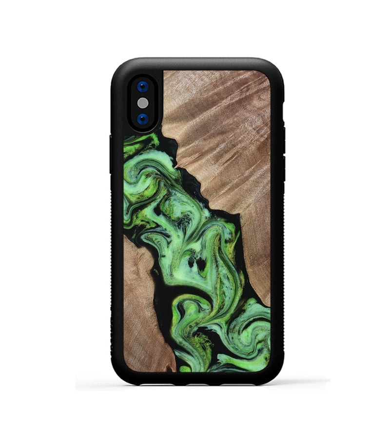 iPhone Xs Wood Phone Case - Van (Neon, 817677)