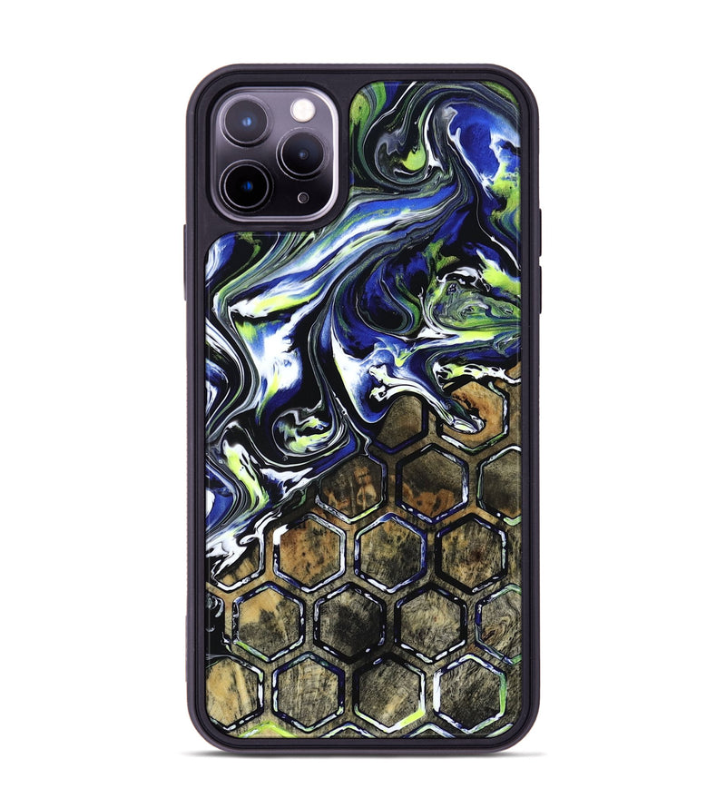 iPhone 11 Pro Max Wood Phone Case - Horace (Neon, 817678)