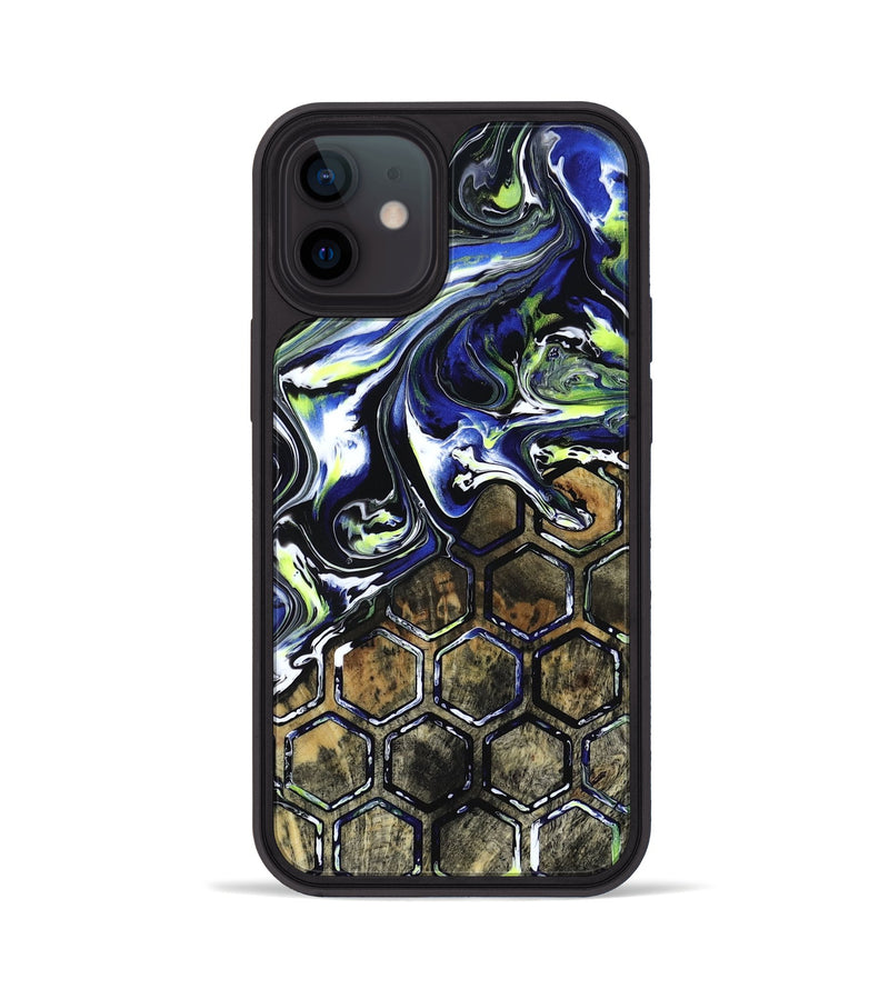 iPhone 12 Wood Phone Case - Horace (Neon, 817678)