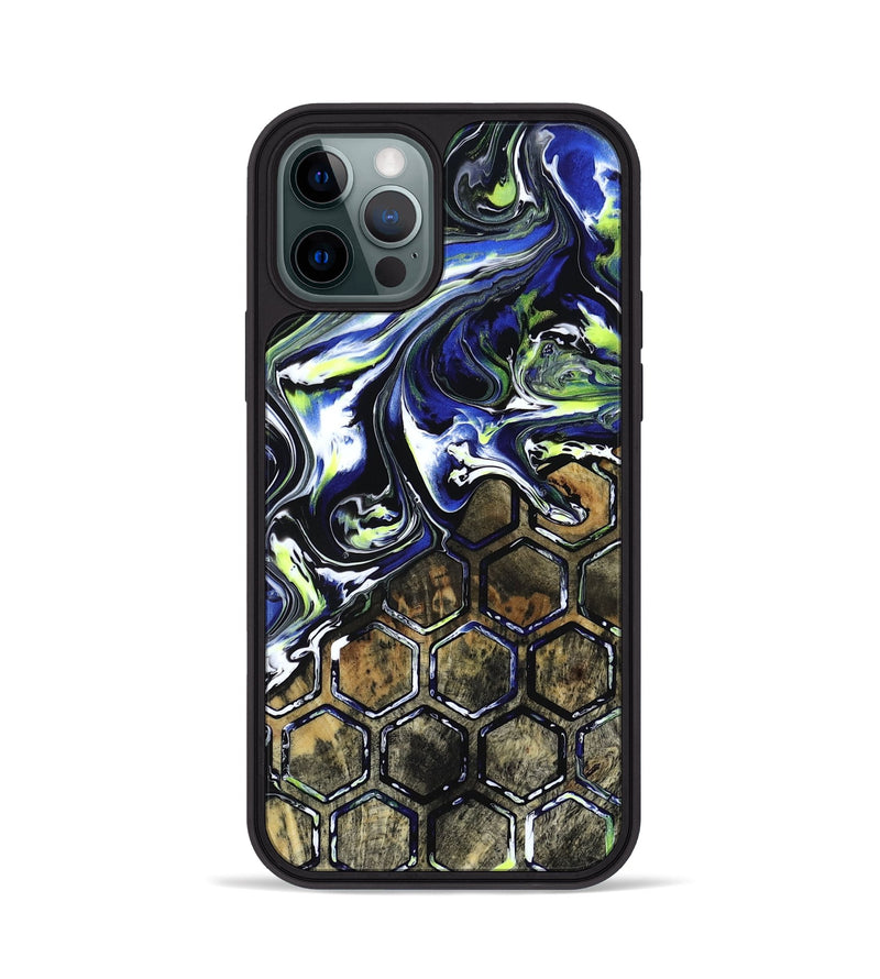 iPhone 12 Pro Wood Phone Case - Horace (Neon, 817678)