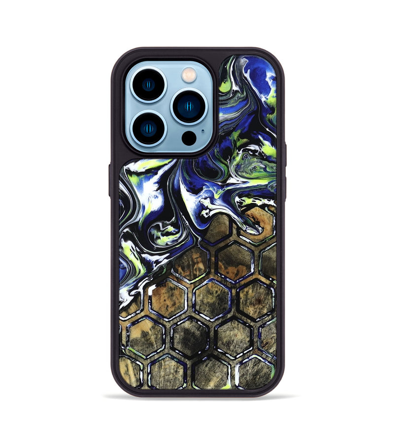 iPhone 14 Pro Wood Phone Case - Horace (Neon, 817678)