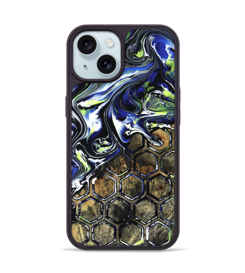 iPhone 15 Wood Phone Case - Horace (Neon, 817678)
