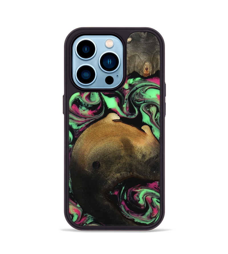 iPhone 14 Pro Wood Phone Case - Regina (Neon, 817679)