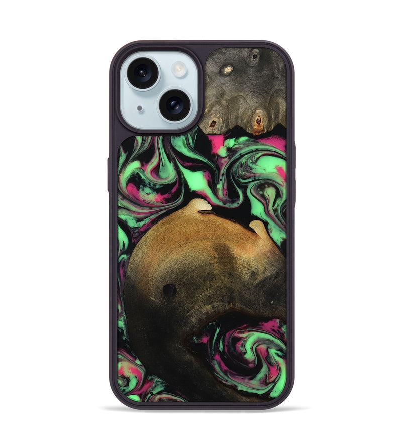 iPhone 15 Wood Phone Case - Regina (Neon, 817679)
