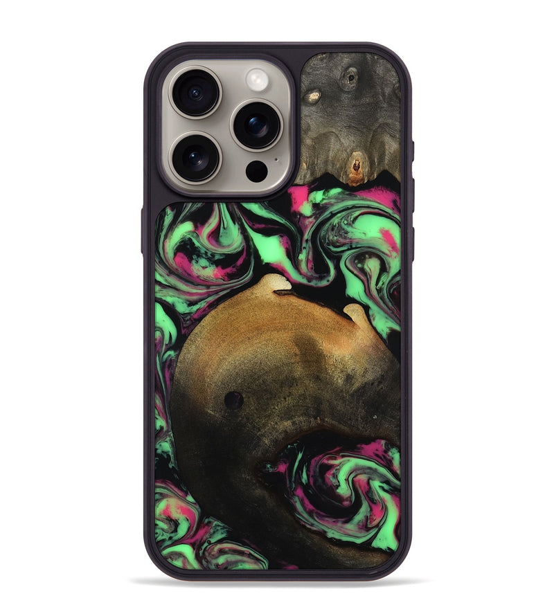 iPhone 15 Pro Max Wood Phone Case - Regina (Neon, 817679)