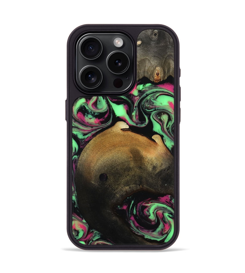 iPhone 15 Pro Wood Phone Case - Regina (Neon, 817679)