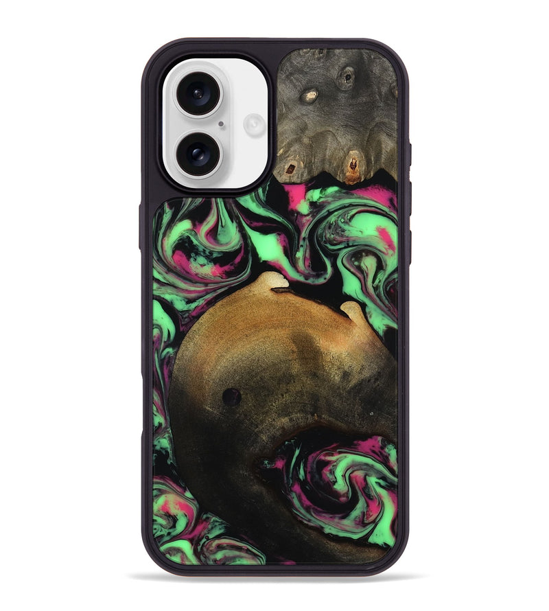 iPhone 16 Plus Wood Phone Case - Regina (Neon, 817679)