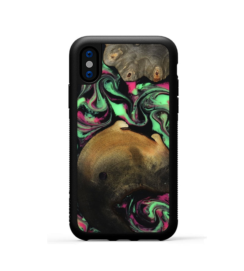 iPhone Xs Wood Phone Case - Regina (Neon, 817679)